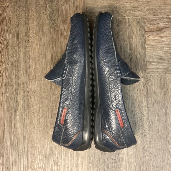 Bacco Bucci Made In Italy Leather Driving Moccasins Mens 10 Navy‎ Preppy Classy main image 6